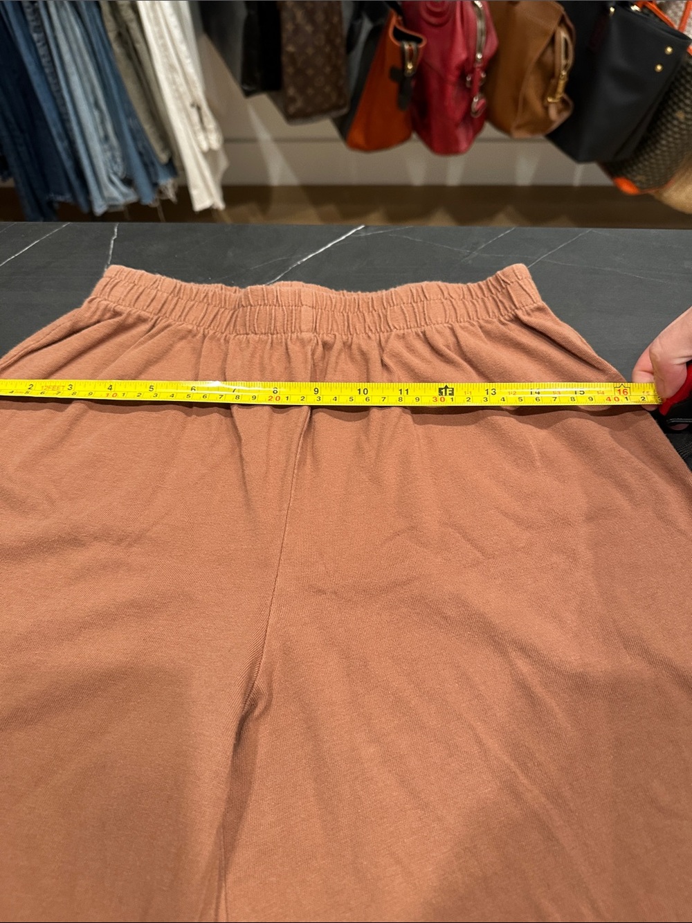 Z Supply Rust Brown Sleeveless V-Neck Top and Wide-Leg Pants Set - Picture 4 of 5